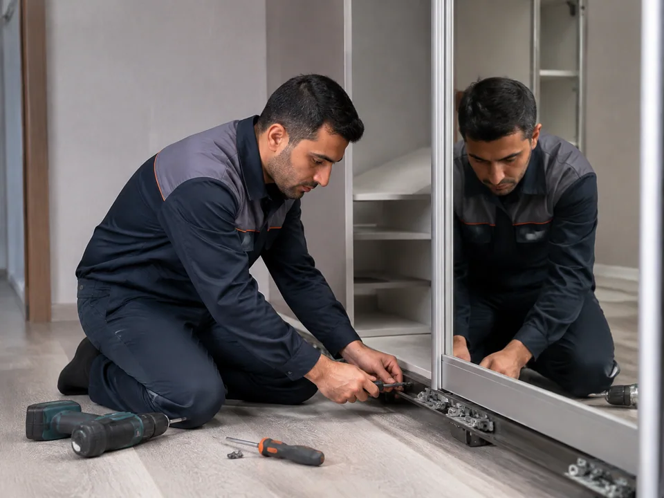 Sliding wardrobe repair