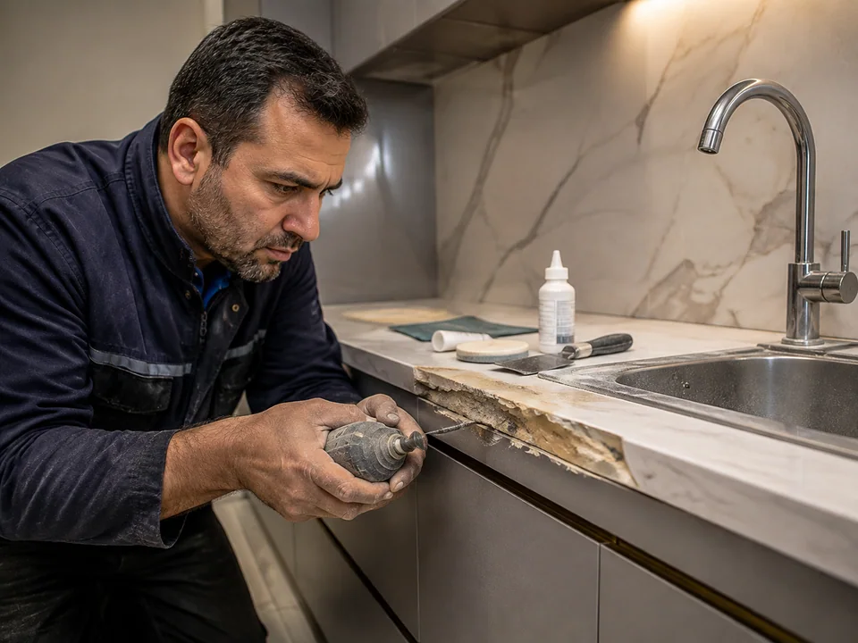 Kitchen worktop repair
